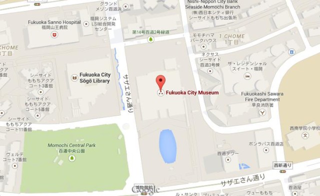 Map of Fukuoka City Museum Japan