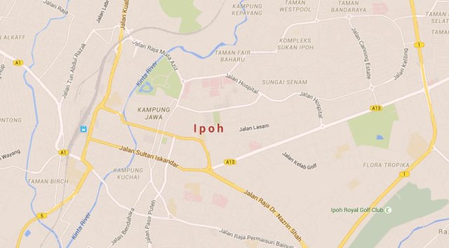 Map of Ipoh Malaysia
