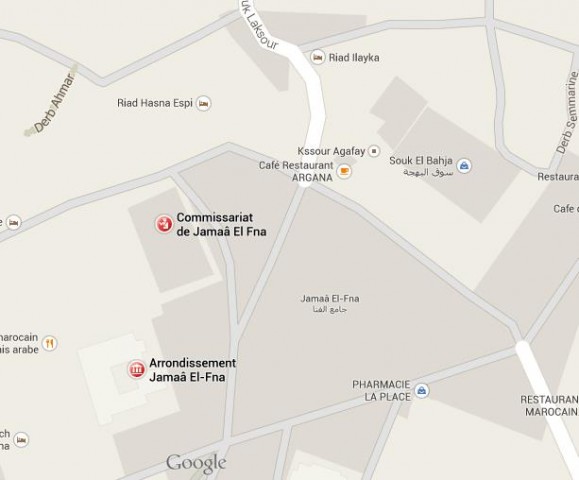  Jemaa El Fna Square Marrakech map