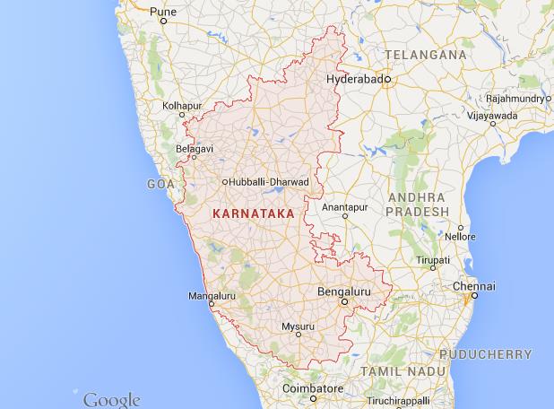 Map of Karnataka India
