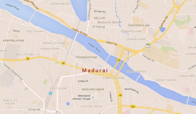 Map of Madurai India