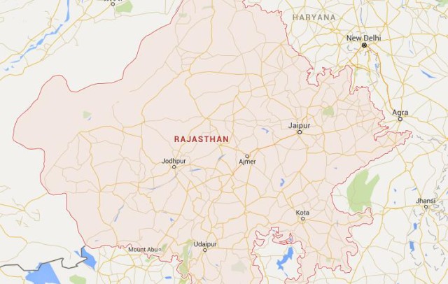 Map of Rajasthan India