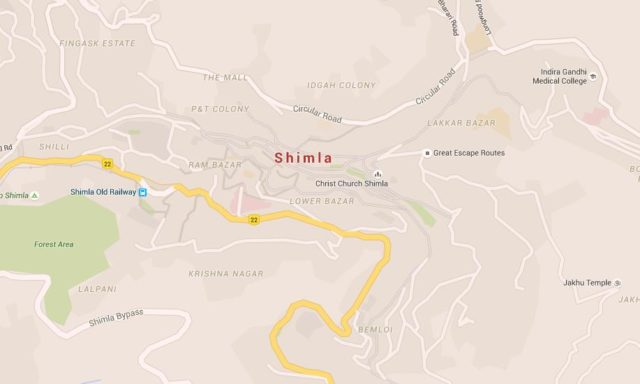 Map of Shimla India