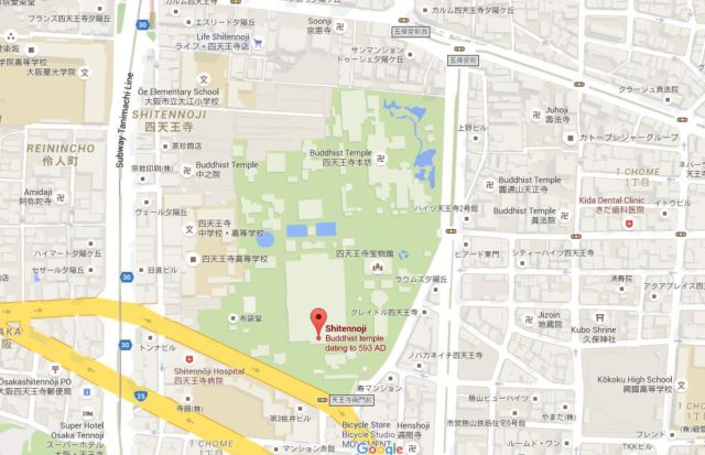 Map of Shitennoji Osaka