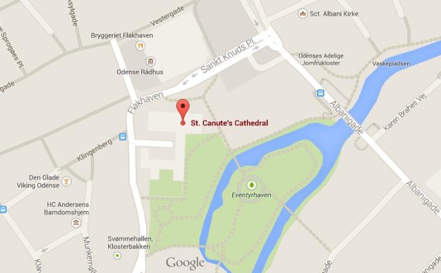 Map of St Canute's Cathedral Odense