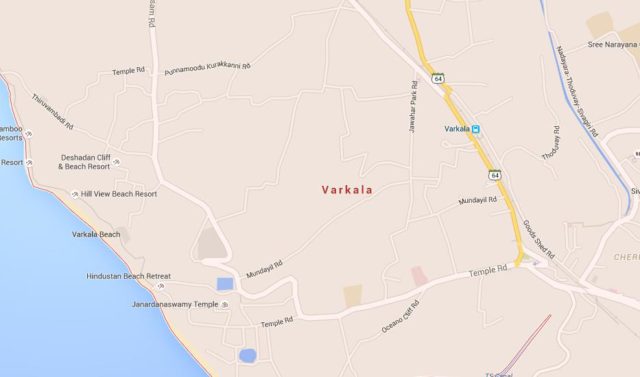 Map of Varkala India
