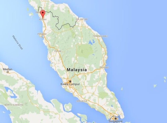 Location Alor Setar on map Malaysia