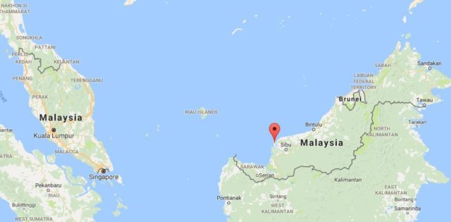Location Bruit on map of Malaysia
