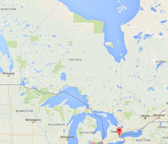location Burlington on map Ontario