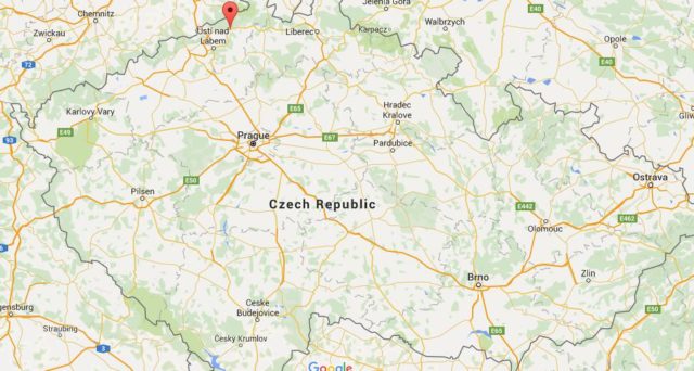 Location Decin on map Czech Republic