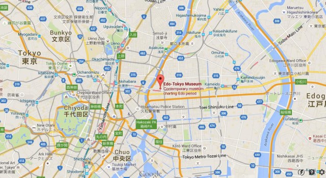 location Edo-Tokyo Museum on map Tokyo