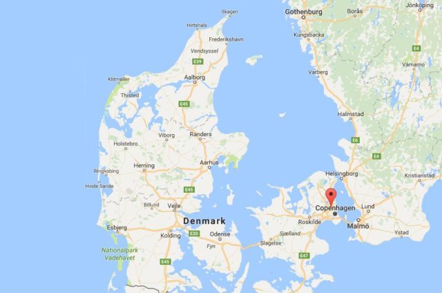 Location Gladsaxe on map Denmark