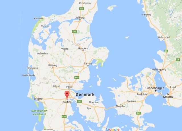 Location Kolding on map Denmark
