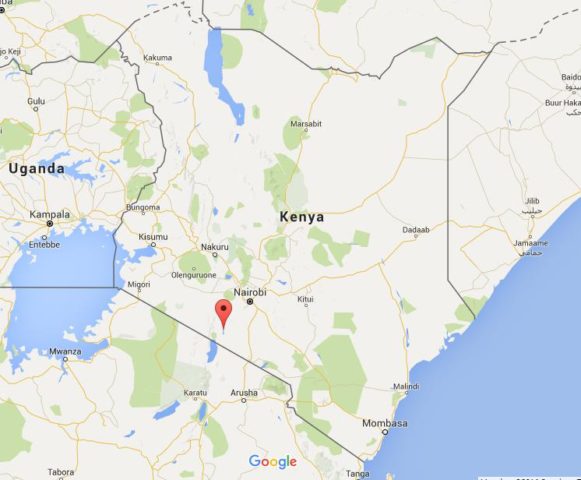Location Lake Magadi on map Kenya