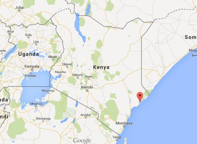 location of Lamu Island on map Kenya