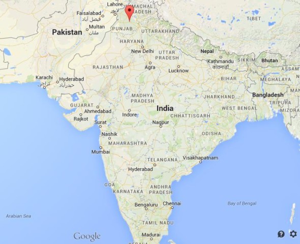 location Ludhiana on map India