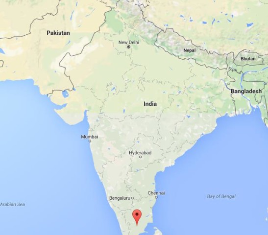 Location Madurai on map India