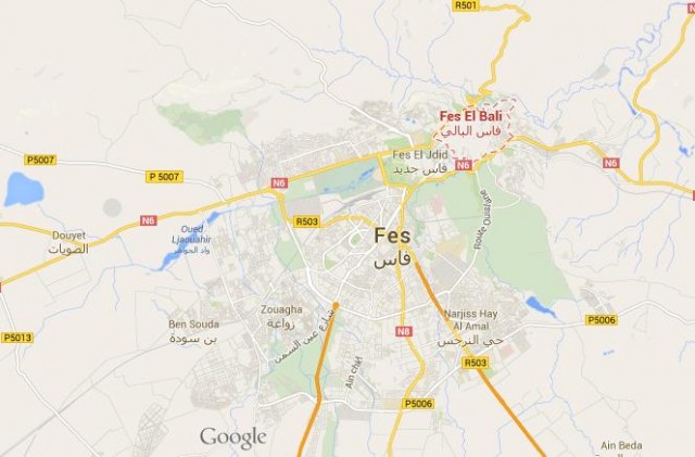 location Medina map Fez