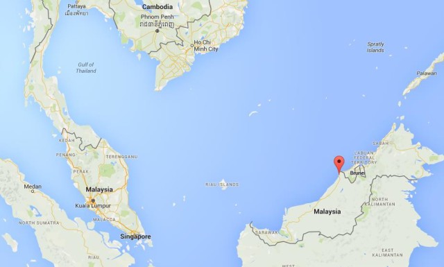 Location Miri on map Malaysia
