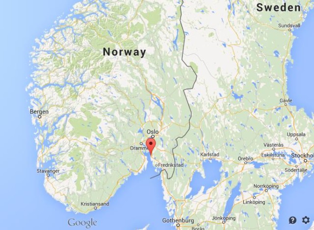 Location Moss on map of Norway