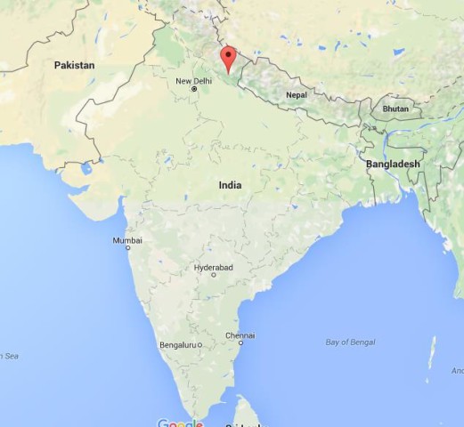 Location Nainital on map India