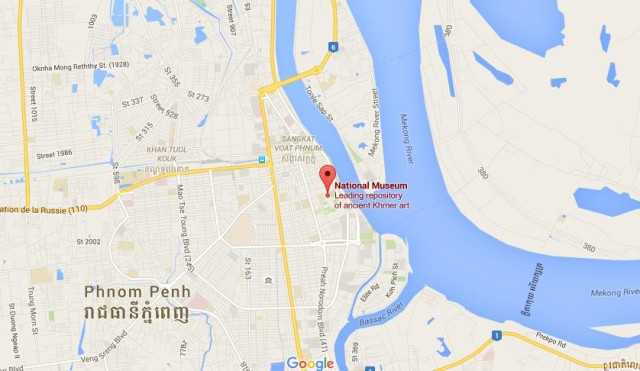 Location National Museum on map Phnom Penh