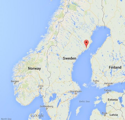 location Umea on map of Sweden
