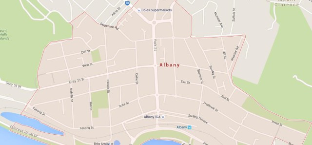 Map of Albany Australia
