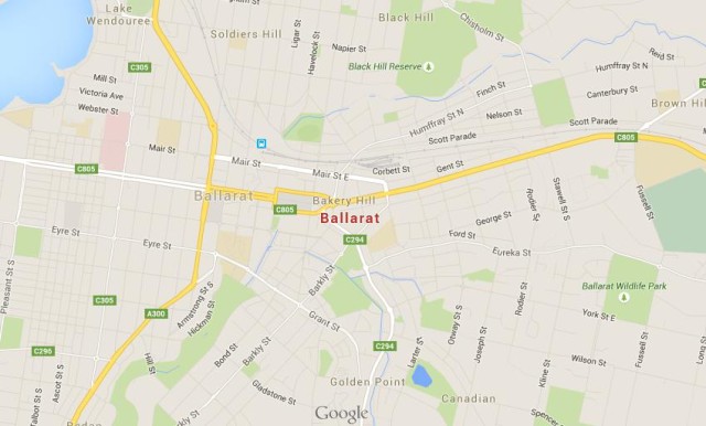 Map of Ballarat Australia