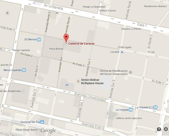 Mapa Catedral Caracas