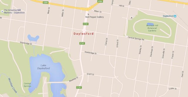 Map of Daylesford Australia