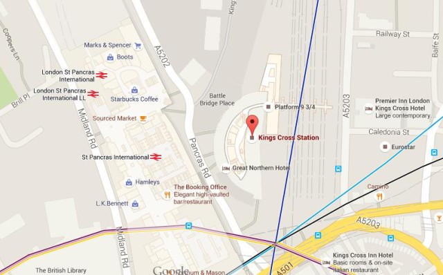 Map of King's Cross St Pancras London