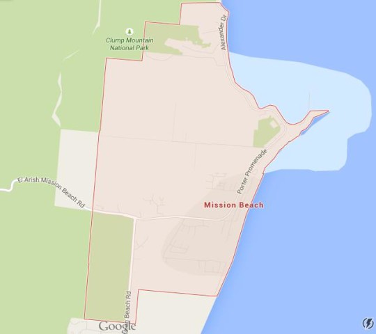 Map of Mission Beach Australia