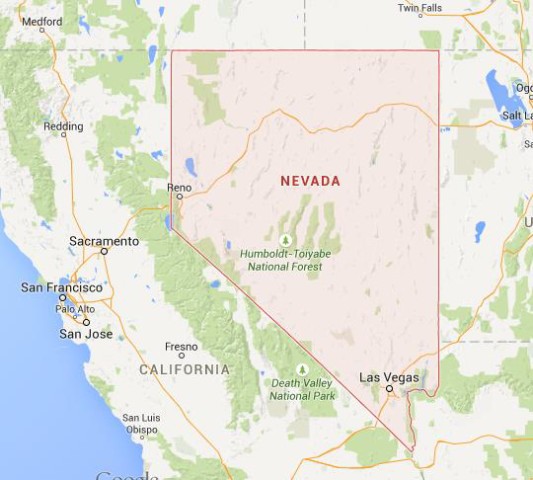 Map of Nevada USA