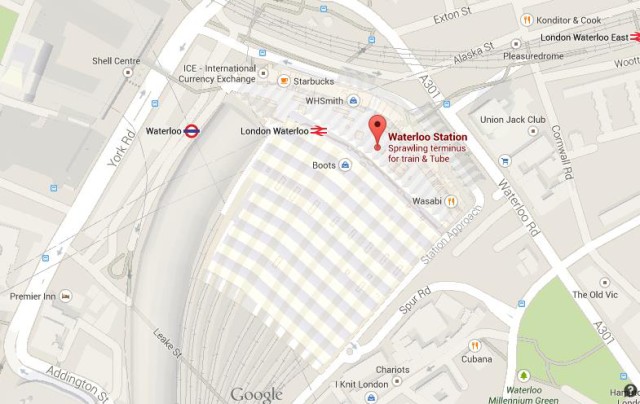 Map of Waterloo Station London