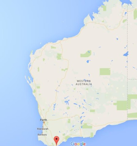location Albany on map Western Australia