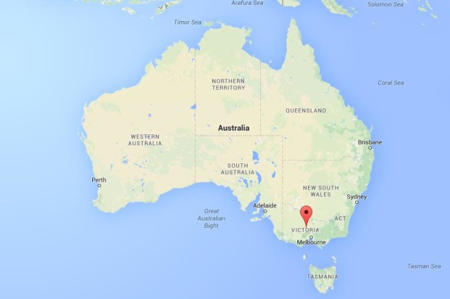 location Bendigo on map Australia