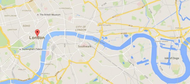 location Charing Cross on map London