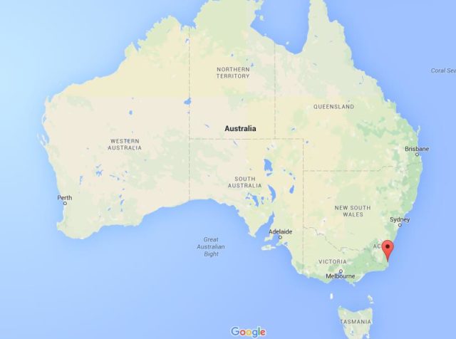 Location Eden on map Australia