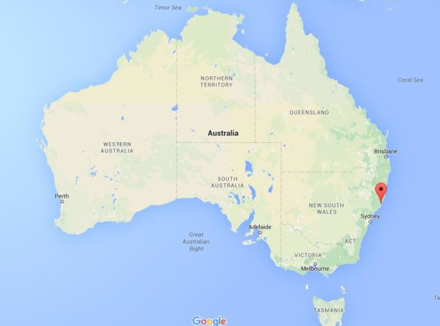 Location Forster on map Australia