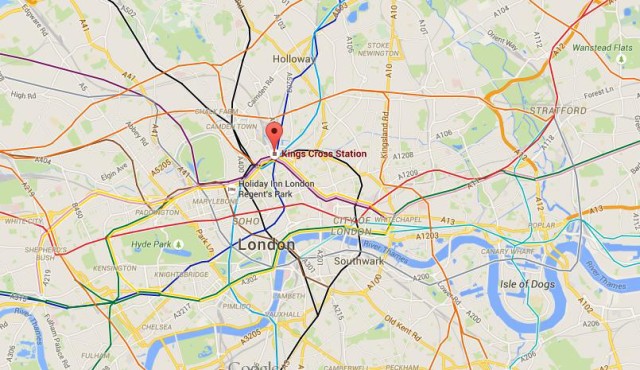 location King's Cross St Pancras on map London