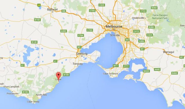 Location Lorne on map Melbourne