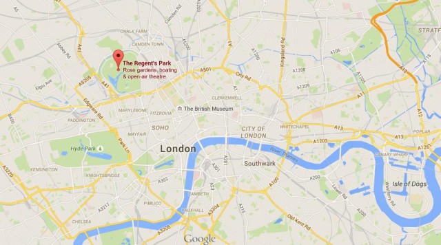 Where is Regent's Park on map London