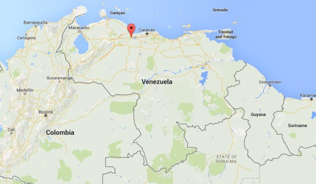 location Valencia on map Venezuela