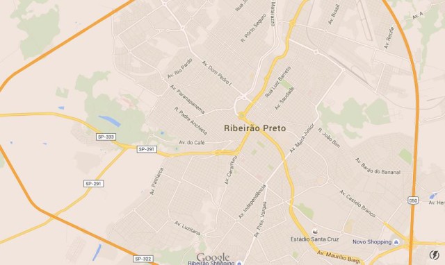 Map of Ribeirao Preto Brazil