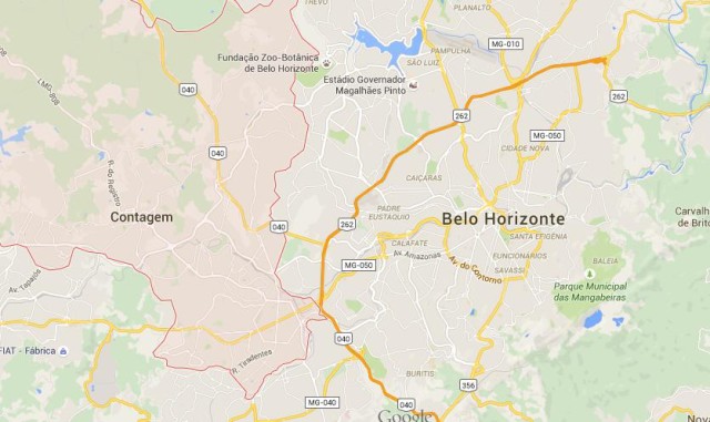 location Contagem on map Belo Horizonte