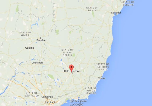 location Contagem on map Brazil