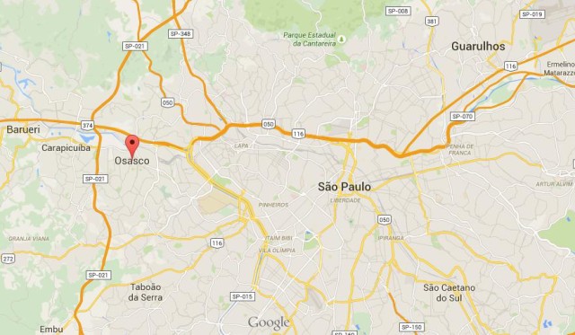 location Osasco on map Sao Paulo