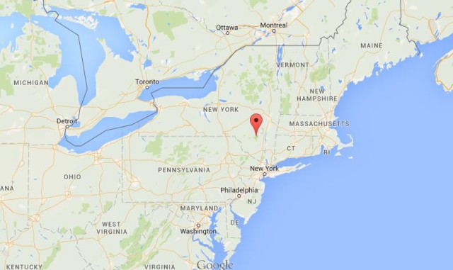 where Catskill Mountains on USA northeast map