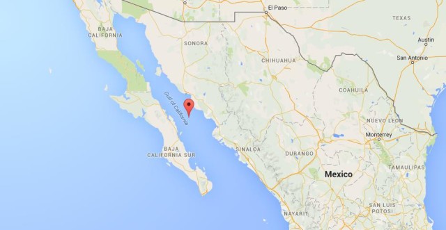 Map Sea of Cortez Mexico